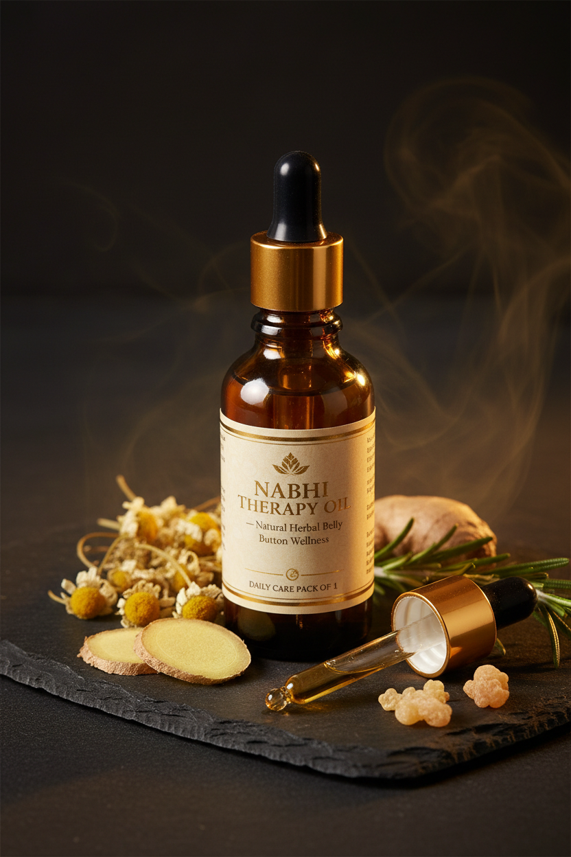 Nabhi Therapy Oil Pack of 1 – Natural Herbal Belly Button Wellness Oil for Daily Care
