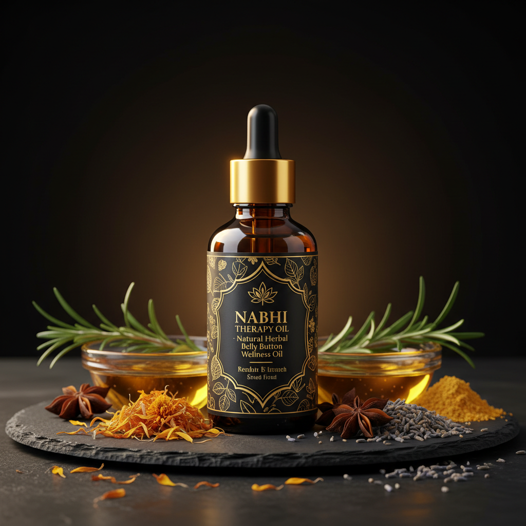 Nabhi Therapy Oil Pack of 1 – Natural Herbal Belly Button Wellness Oil for Daily Care